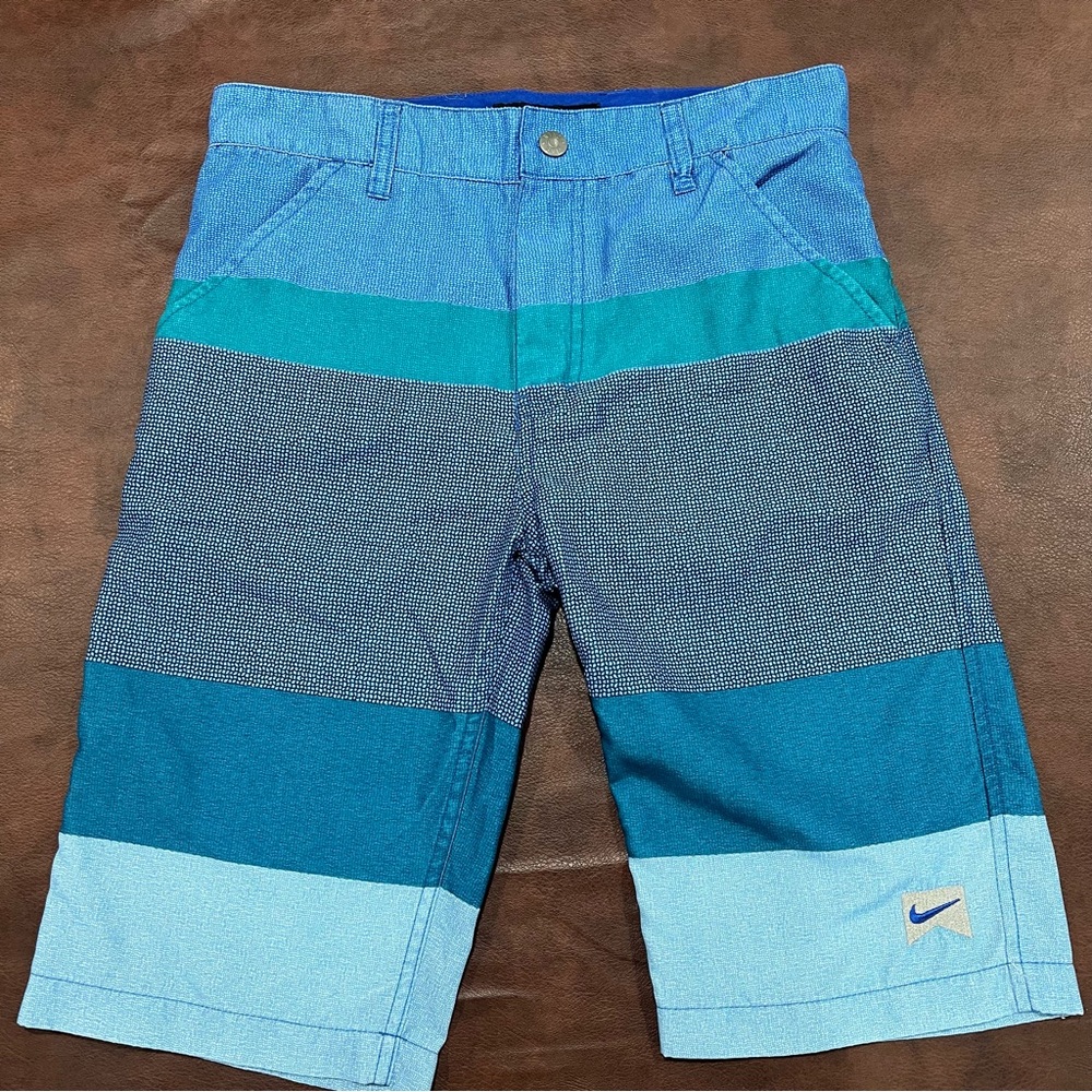 Nike Kids Blue Striped Board Shorts